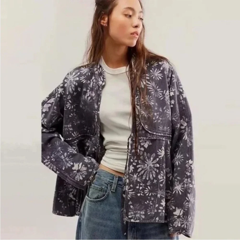 Free People Lua Bed Floral Tie Front Jacket in Small - Picture 2 of 8